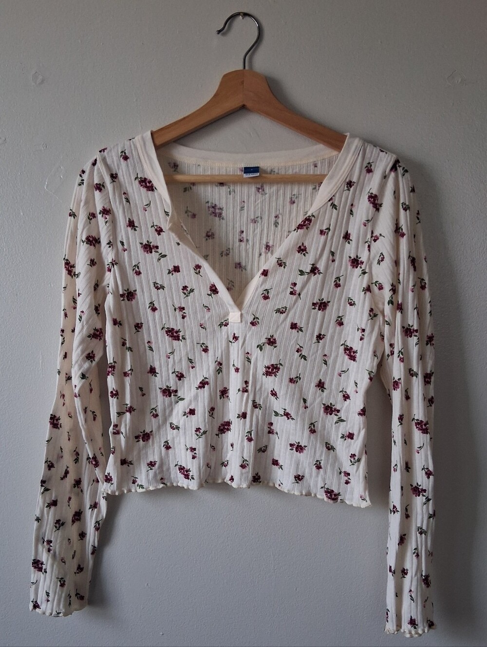 Old Navy 3 Piece Set Cream Floral Pajamas - Picture 4 of 12